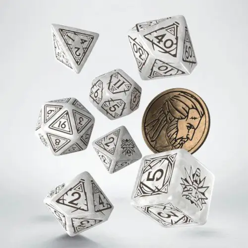 Komplet Kości Q Workshop - The Witcher Dice Set Geralt The White Wolf