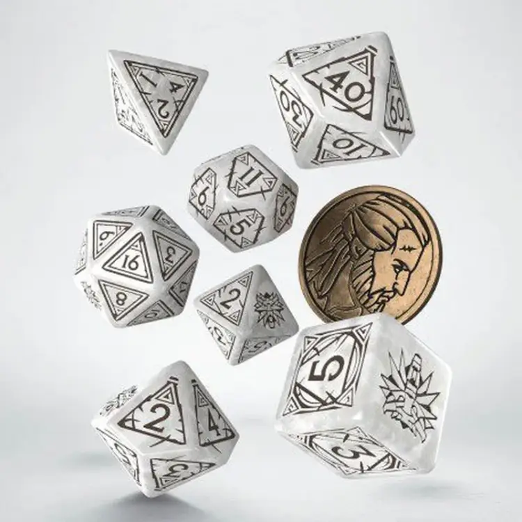 Komplet Kości Q Workshop - The Witcher Dice Set Geralt The White Wolf