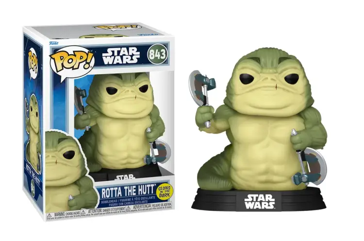 Funko POP! MANDALORIAN & GROGU - Star Wars N° 843 - Rotta The Hutt GitD