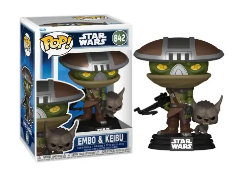 Funko POP! MANDALORIAN & GROGU - Embo & Buddy N° 842 - Embo & Keibu