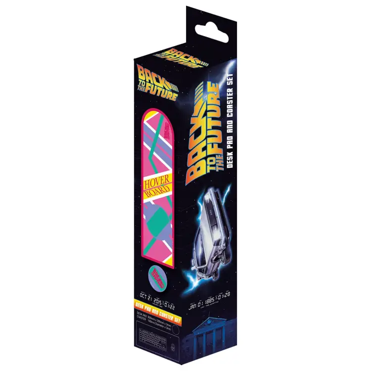 Fanattik - BACK TO THE FUTURE - Hoverboard - XL Desktop Mat + 1 Coaster