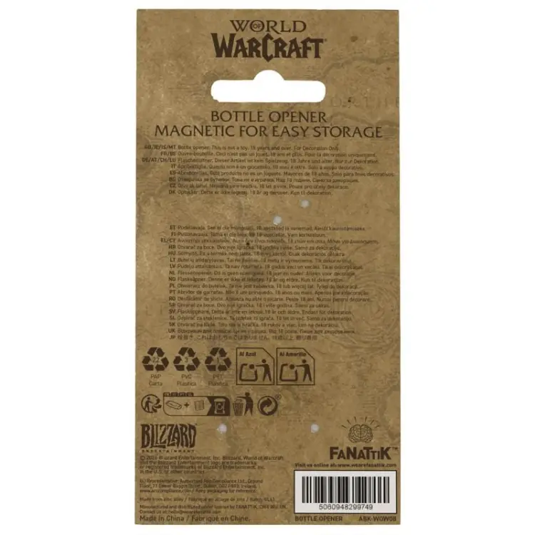 Fanattik - WORLD OF WARCRAFT - Icon of Blood - Limited Edition Bottle Opener
