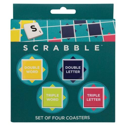 Fanattik - SCRABBLE - 4 Embossed Metal Coasters