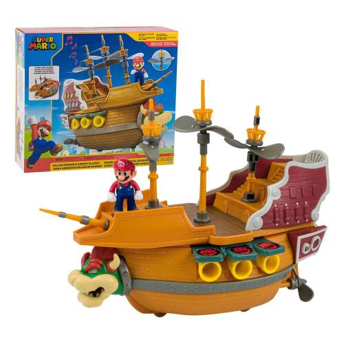 Super Mario, zestaw z figurkami Statek - Nintendo Super Bowser's Airship Deluxe