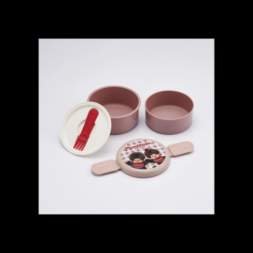 Benelic - MONCHHICHI - Two Layers Round Shape Lunch Box 230ml + 270ml