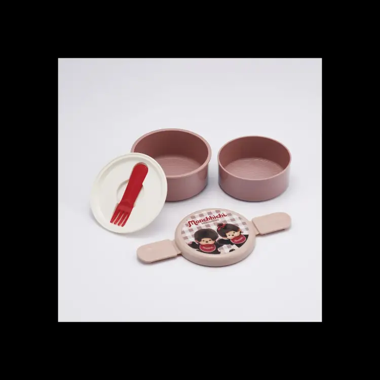 Benelic - MONCHHICHI - Two Layers Round Shape Lunch Box 230ml + 270ml