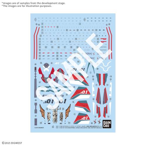Bandai Model Kit - MACROSS - HG 1/100 VF-31S Siegfried Water Decals - Model Kit