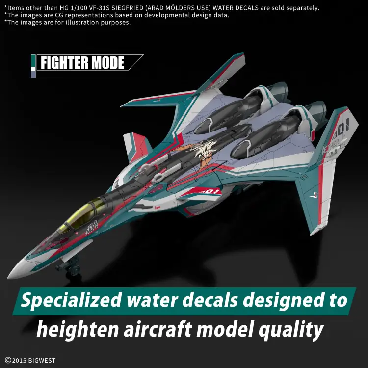Bandai Model Kit - MACROSS - HG 1/100 VF-31S Siegfried Water Decals - Model Kit