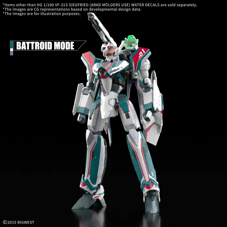 Bandai Model Kit - MACROSS - HG 1/100 VF-31S Siegfried Water Decals - Model Kit