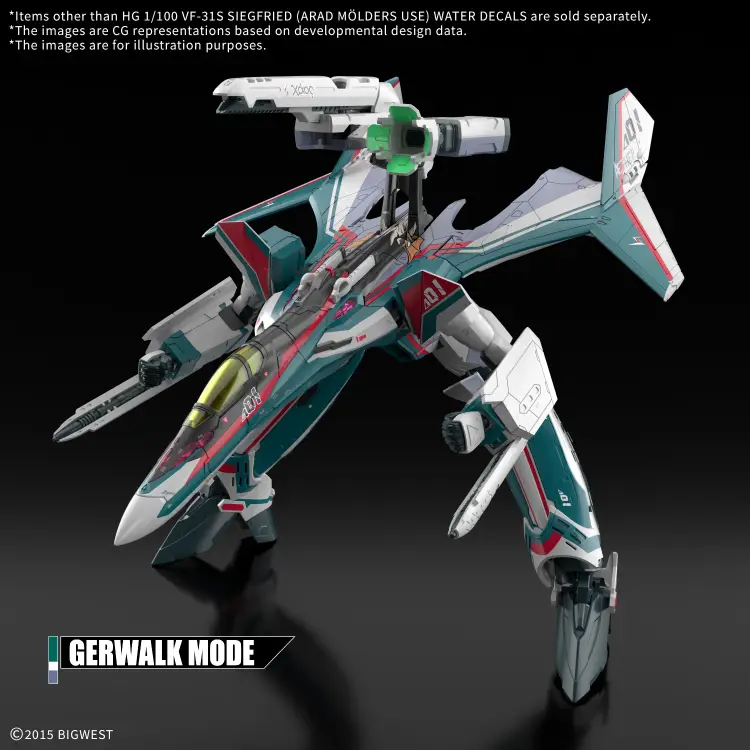 Bandai Model Kit - MACROSS - HG 1/100 VF-31S Siegfried Water Decals - Model Kit