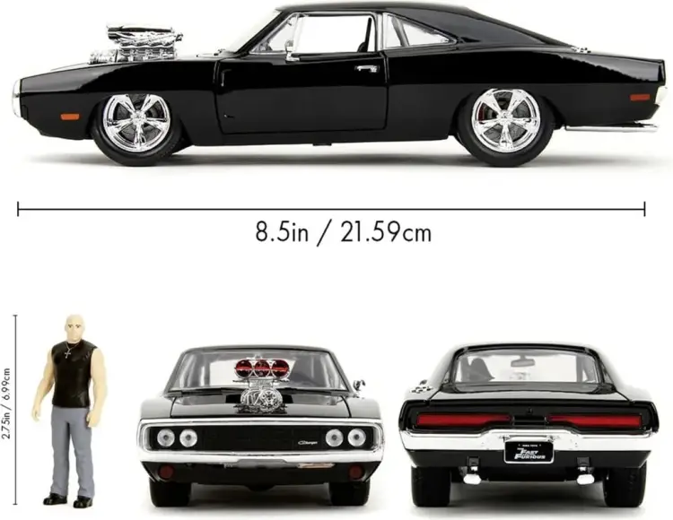 Jada Toys Fast & Furious - 1970 Dodge Charger + Figure 1:24