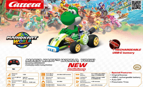 Carrera - MARIO KART WORLD - Yoshi - RC 1/20 21cm