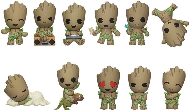 Monogram - GROOT - Series 1 - 3D Foam Bag Clip (Display 24 Pcs)