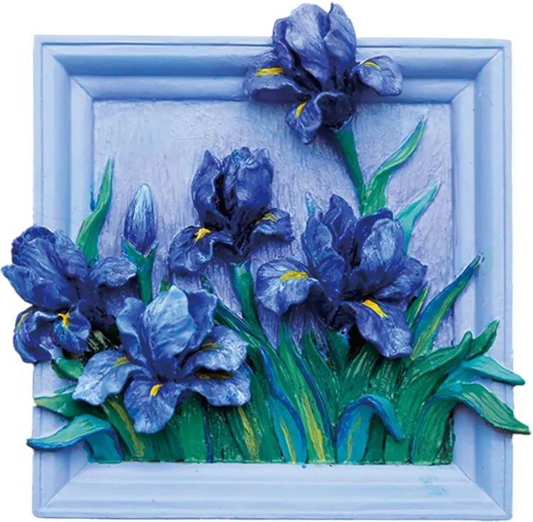 Madness - MAGNET DIY - Lilac Irises - Resin DIY 3D Painting Magnet