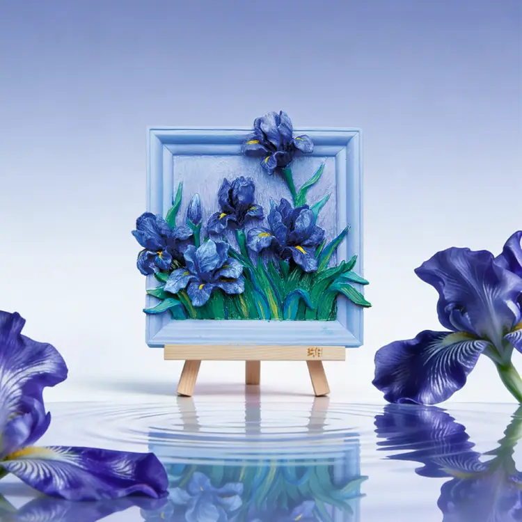 Madness - MAGNET DIY - Lilac Irises - Resin DIY 3D Painting Magnet