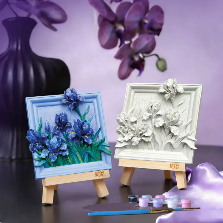 Madness - MAGNET DIY - Lilac Irises - Resin DIY 3D Painting Magnet