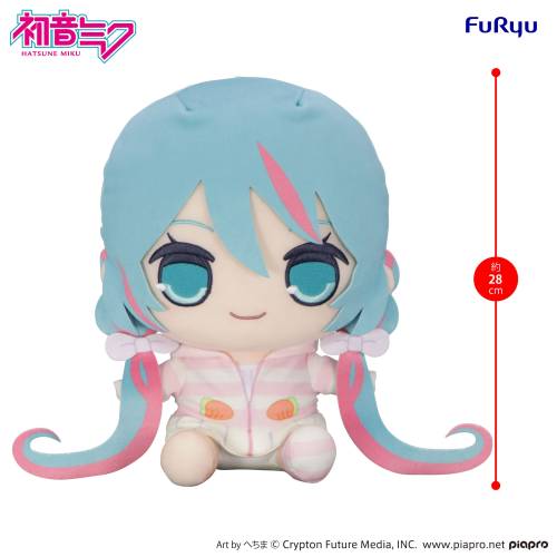 Furyu - HATSUNE MIKU - Rabbite Ear Hood Pajama - Big Plush Toy Kyurumaru 28cm
