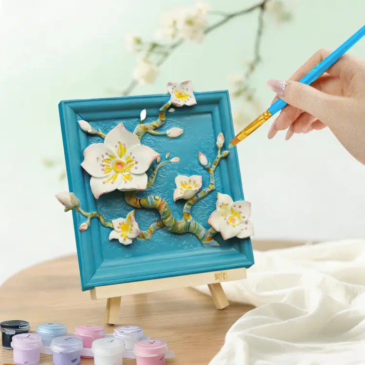 Madness - MAGNET DIY - Apricot Blossom - Resin DIY 3D Painting Magnet