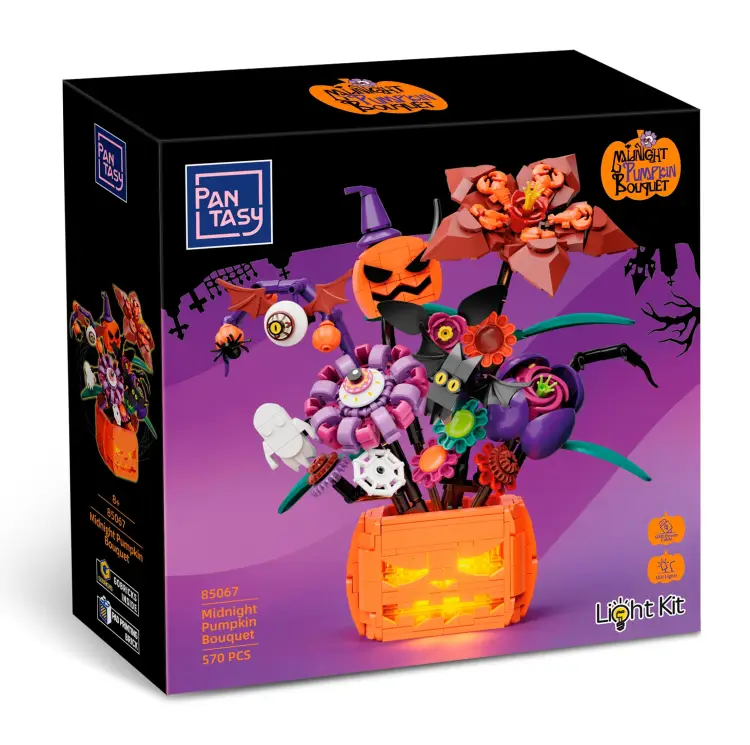Pantasy - PANTASY - Midnight Pumpkin bouquet - Building block 570 pcs