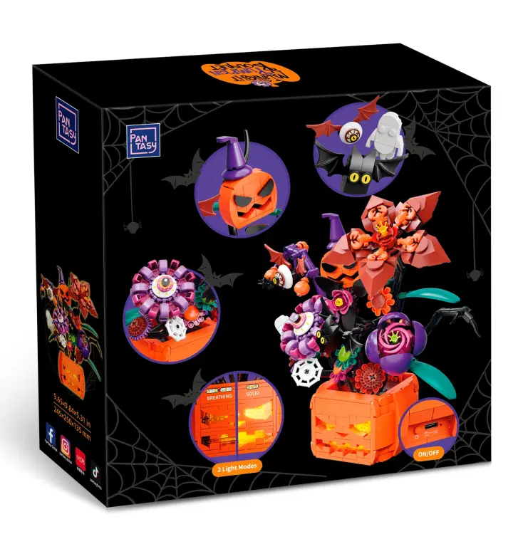Pantasy - PANTASY - Midnight Pumpkin bouquet - Building block 570 pcs