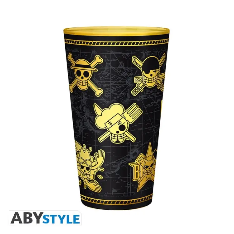 ABYstyle - ONE PIECE - Gold Skulls - Premium XXL Glass 400ml