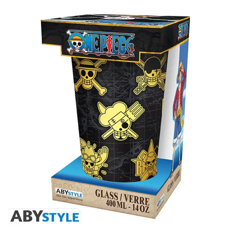 ABYstyle - ONE PIECE - Gold Skulls - Premium XXL Glass 400ml