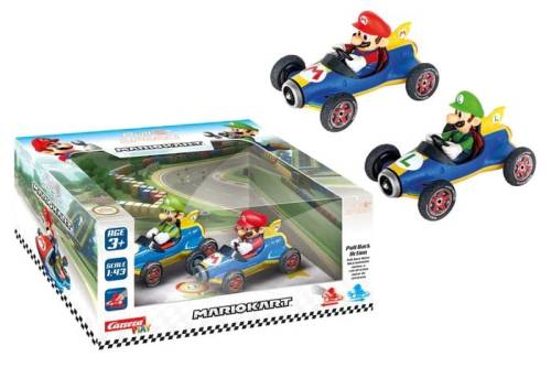 Carrera - MARIO KART 8 - Mario & Luigi - Twinpack Pull Back Action