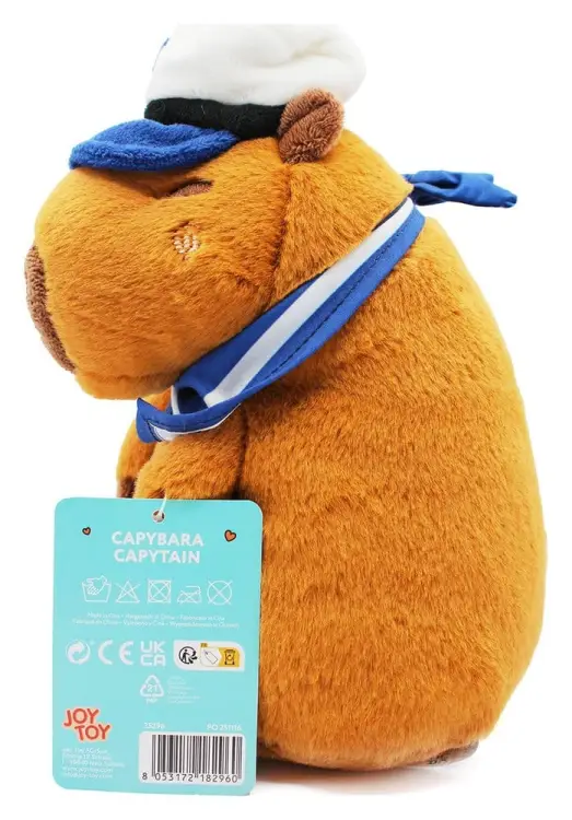 Joy Toy Capybara Plush Figure - Capy Captain 23 cm