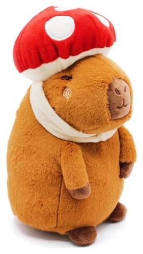 Joy Toy Capybara Plush Figure with Mushroom 23 cm