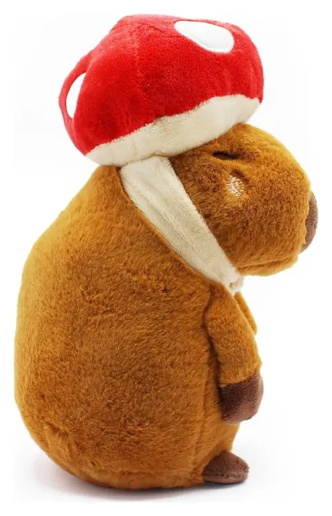 Joy Toy Capybara Plush Figure with Mushroom 23 cm