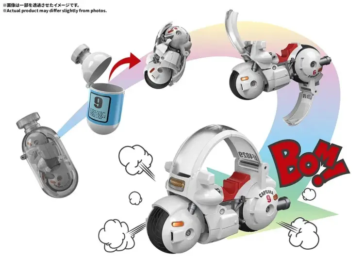 Bandai Tamashii Nations - DRAGON BALL - Capsule 9 "Bulma's Motorcycle" - Figure Change Arts 9cm