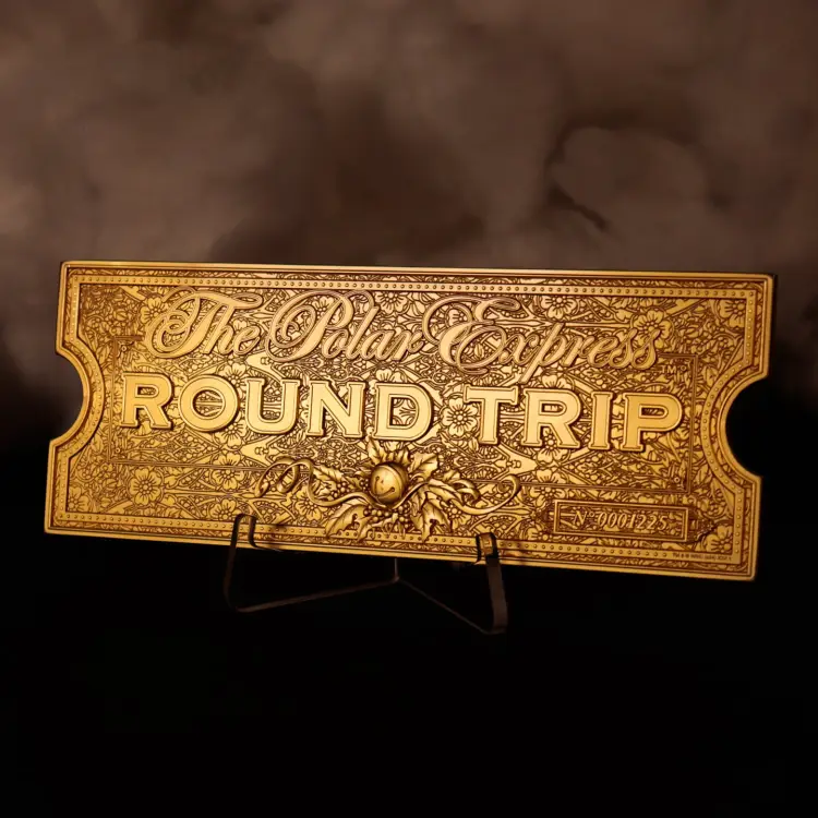 Fanattik - THE POLAR EXPRESS - 24k Gold Plated Train Ticket