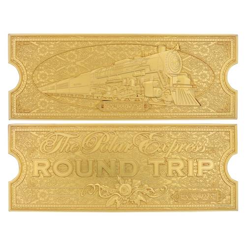Fanattik - THE POLAR EXPRESS - 24k Gold Plated Train Ticket