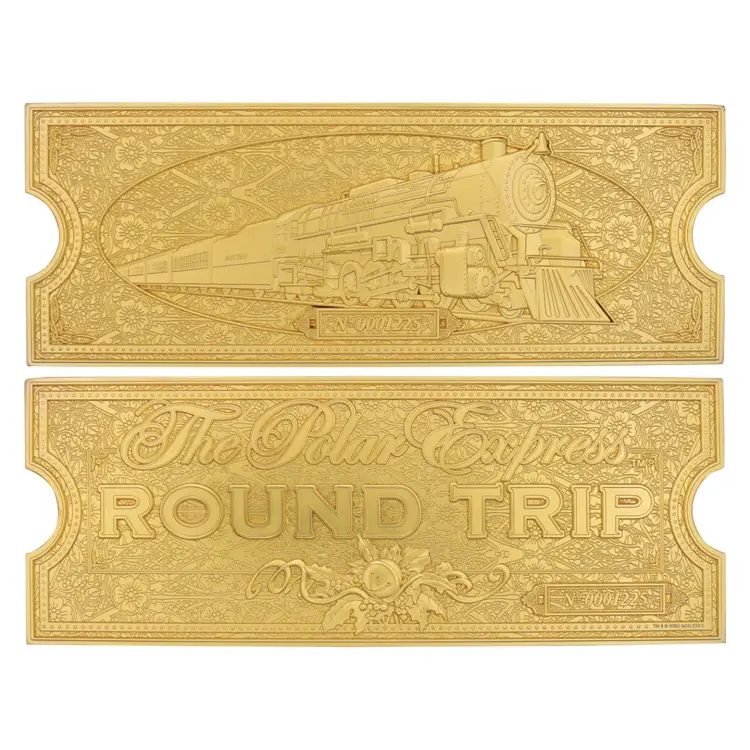 Fanattik - THE POLAR EXPRESS - 24k Gold Plated Train Ticket