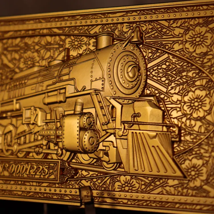 Fanattik - THE POLAR EXPRESS - 24k Gold Plated Train Ticket