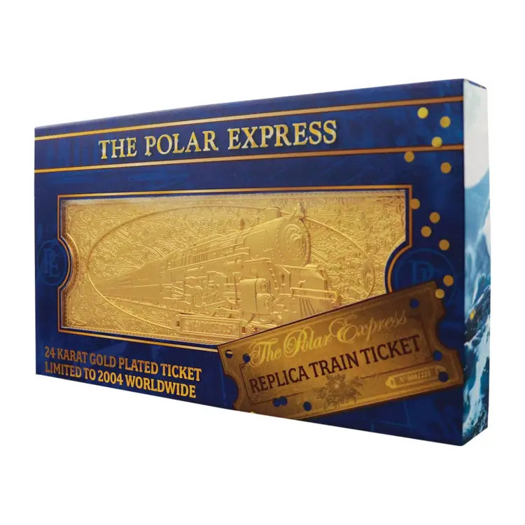 Fanattik - THE POLAR EXPRESS - 24k Gold Plated Train Ticket