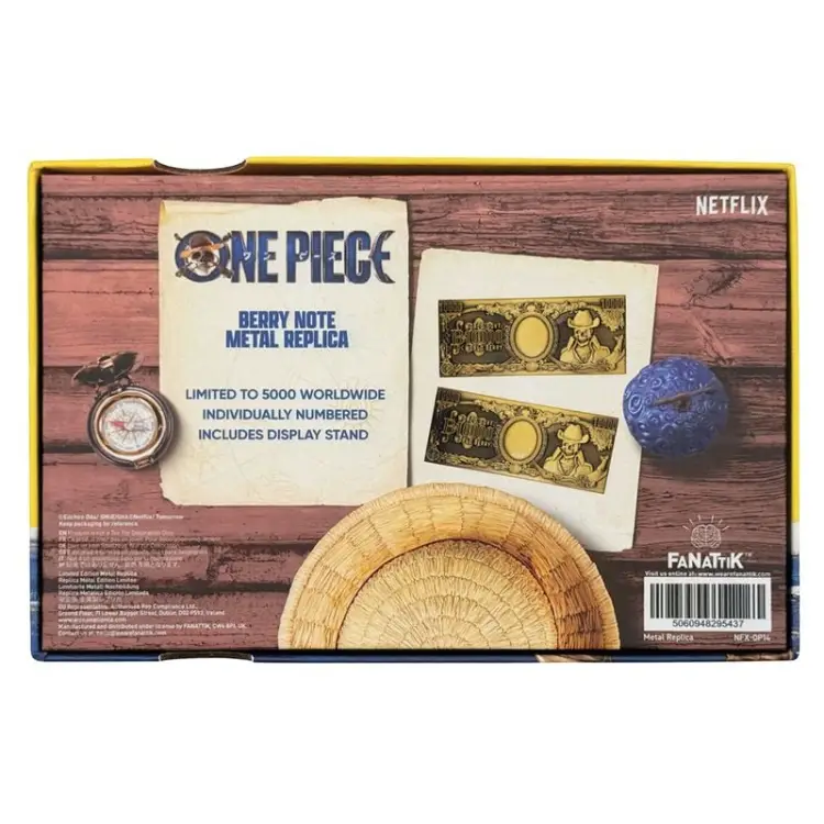 Fanattik - ONE PIECE - 10000 World Berry Banknote - Limited Editon Replica