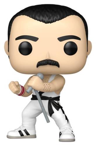 Funko - Queen POP! Rocks Vinyl Figure Freddie Mercury (white singlet) 9 cm