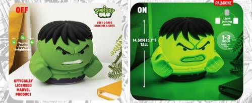 Paladone Products Marvel Universe - Hulk - SquishyGlo Silicon Light Rechargeable