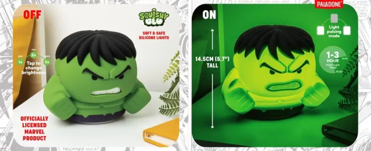 Paladone Products Marvel Universe - Hulk - SquishyGlo Silicon Light Rechargeable