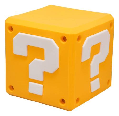 Paladone Products Super Mario - Question Block - SquishyGlo Silicon Light Rechargeable
