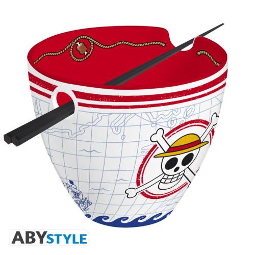 ONE PIECE - Monkey D. Luffy - Miska ramen z pałeczkami 370ml