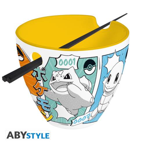 POKEMON - Startery "Manga" - Miska ramen z pałeczkami 370 ml