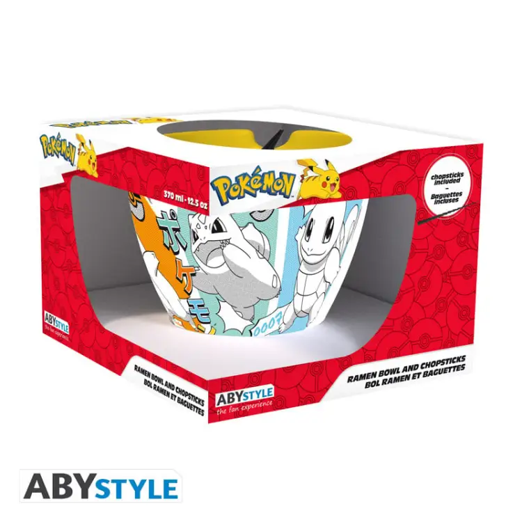 POKEMON - Startery "Manga" - Miska ramen z pałeczkami 370 ml