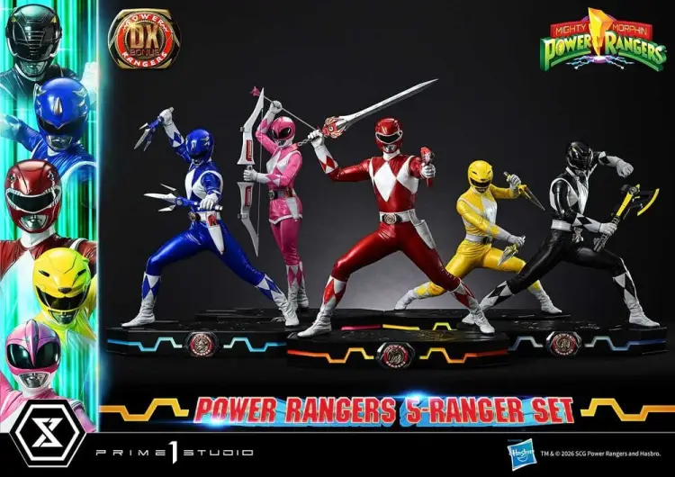 Prime 1 Studio Mighty Morphin Power Rangers Premium Masterline Figurki 1/4 Deluxe Bonus - Zestaw 5 postaci 62 cm