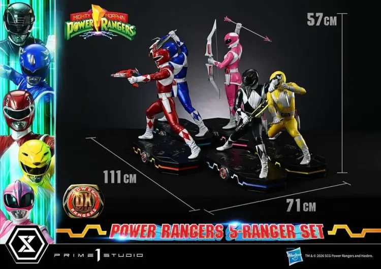 Prime 1 Studio Mighty Morphin Power Rangers Premium Masterline Figurki 1/4 Deluxe Bonus - Zestaw 5 postaci 62 cm