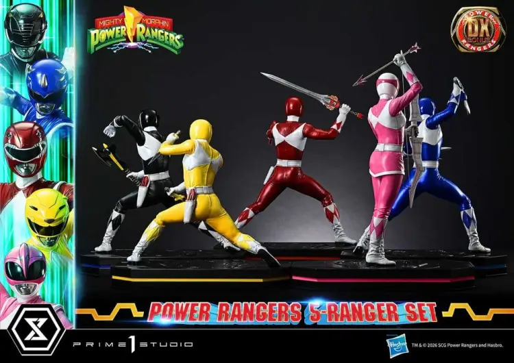 Prime 1 Studio Mighty Morphin Power Rangers Premium Masterline Figurki 1/4 Deluxe Bonus - Zestaw 5 postaci 62 cm