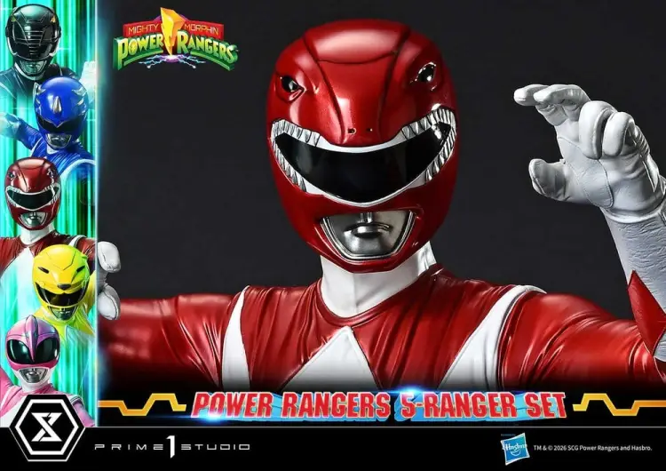 Prime 1 Studio Mighty Morphin Power Rangers Premium Masterline Figurki 1/4 Deluxe Bonus - Zestaw 5 postaci 62 cm