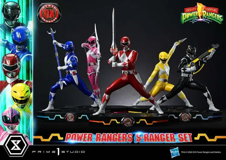 Prime 1 Studio Mighty Morphin Power Rangers - Zestaw 5 Figurek Premium Masterline Deluxe 1/4 62 cm