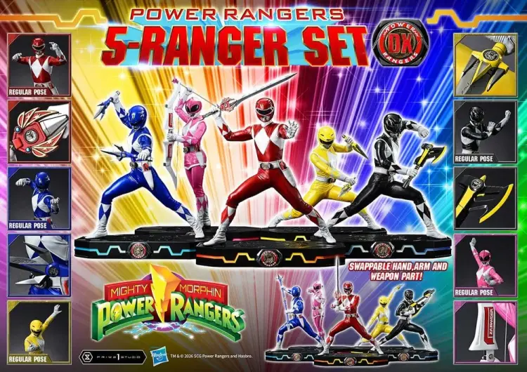Prime 1 Studio Mighty Morphin Power Rangers - Zestaw 5 Figurek Premium Masterline Deluxe 1/4 62 cm